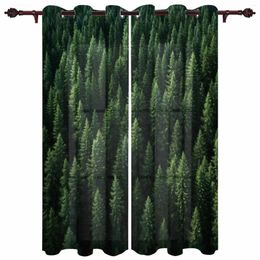 Curtain Wallpaper Forest Tree Autumn Modern Curtains For Living Room Home Decoration El Drapes Bedroom Fancy Window Treatments