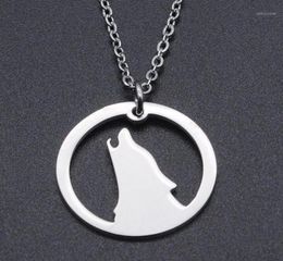 Pendant Necklaces Night Wolf Stainless Steel Charm Necklace For Women Accept OEM Order Dainty Fashion Jewellery Whole15996678