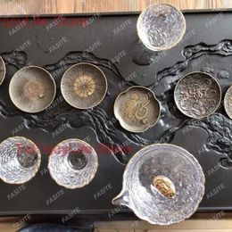 Tea Trays Japanese Bronze Cup Pad Alloy Holder Dish Antique Zen Style Heat Insulation Ceremony Accessories