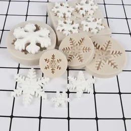 Baking Moulds Snowflake Shape Cake Mould Silicone Snow Fondant Sugar Craft Tool Christmas Winter Home Decor