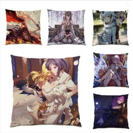 Pillow Covers Decorative Lovely Anime Pattern Polyester Linen Home Decoration Velvet Fabric Cover 45x45 E0664