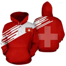 Men's Hoodies Switzerland Flag 3D Printed Hoodie For Men Clothes Fashion Sports Women Pullovers Casual Tracksuit In & Sweatshirts