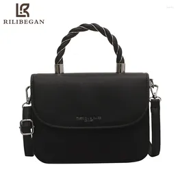Evening Bags Fashion Handle Bag Patchwork Women Shoulder Classic Brand Crossbody PU Leather Designer Square Handbag