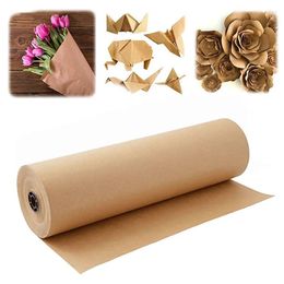 Gift Wrap Kraft Paper Roll Flower Packaging Artwork Decorative Recycled Materials Holiday Supplies
