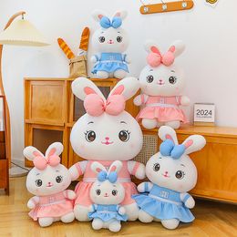 New Skirt Cute Rabbit Cartoon Little White Rabbit Creative Little Rabbit Doll Plush Toy Children's Doll Birthday Gift