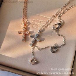 Necklace Designer for Woman Bulgarie Luxury Charm snake Necklace High Version Baojia Full Diamond Cross Necklace 925 Silver 18k Gold Mens and Womens Same Style