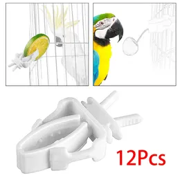 Other Bird Supplies 12Pcs Feeding Clip Feeder Device Birds Foraging Toy Cage Food Holder For Parrot Cockatoo Parakeet Budgie Macaw