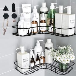 Kitchen Storage Bathroom Shelf Shower Shelves Shampoo Rack Holder Punch-Free Wall Mounted Organizer Accessories