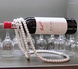 Kitchen Storage Modern And Stylish Floating Wine Holder Pearls Shelves For Lovers Bars Dropship