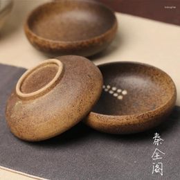 Cups Saucers 60ml Coarse Pottery Teacup Ceramic Personal Tea Cup Master Bowl Hand Painted Ear Of Wheat Japanese Single