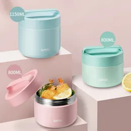 Dinnerware SUPOR Thermal Lunch Boxes For 800ml 1150ml Insulated Box 316L Stainless Steel Portable Kids Bento