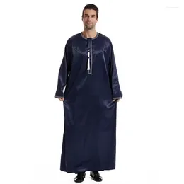 Ethnic Clothing Men Casual Muslim Tassel Open Zipper Abaya Jubba Thobe Islamic Turkey Kaftan Arabic Dress Dubai Saudi Caftan Abayas