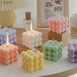 Scented Candle Ins Style Bubble Cube Candle Handmade Fragrance Candle Aromatherapy Soybean Wax Candle Wedding Birthday Candle Party Home Decoration WX