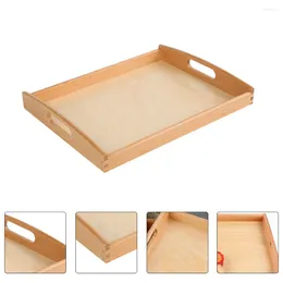 Plates Montessori Teaching Aid Tray Cupcake Wooden Pallet Handle Children Playthings Storage Holder Crafting Crafts Container