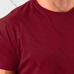 デザイナーTシャツ新しいスタイリッシュプレーントップフィットネスメンズTシャツ快適な筋肉ジョガーボディービルビルディングTシャツ男性ジムの服スリムフィットサマートップ539