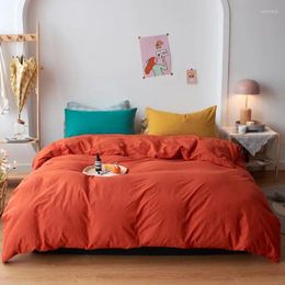 Bedding Sets 4 Colours Home Textiles Cotton 3/4pcs Set Duvet Cover Bedspreads For Bed Sheets On The