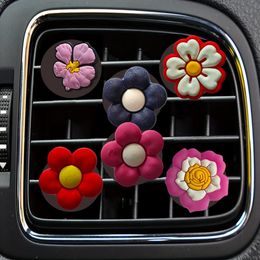 Safety Belts Accessories Flower 2 11 Cartoon Car Air Vent Clip Diffuser Outlet Per Conditioner Clips Drop Delivery Ottli