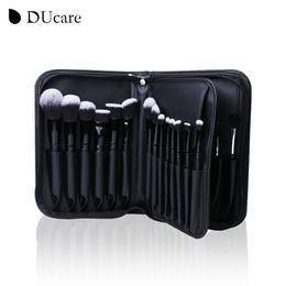 DUcare Women Makeup Bags Travel Cosmetic Bag Makeup Brushes Case 29 Hole Bag professional Organiser Makeup Brush Accessories Bag 240511