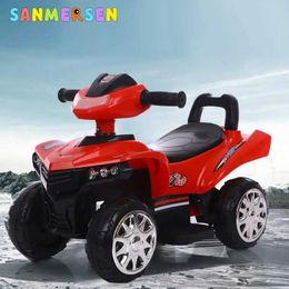 Strollers# Children Electric Off-road Car Dual Drive Automobile Motorcycle Charging 4 Wheels Motorcar Music Lighting Ride On Cars For Kids T240509