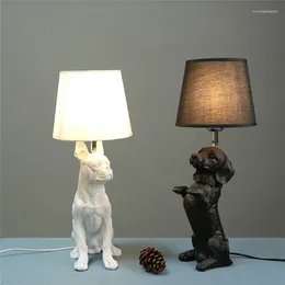 Table Lamps Nordic Animal Puppy LED For Living Room Modern Creative Decorative Bedroom Lamp Industrial Light Fixtures Luminaire