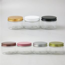 20 x 120g Empty Clear Pet cream jar 4oz Transparent Plastic Cream bottle with aluminum cap cosmetic container packaging Geplf