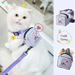 Cat Carriers 1.5M Dog Leashes Backpack Traction Rope Vest Small Chest Strap Snack Bag Walking Chain Decoration Bags Pet Supplies