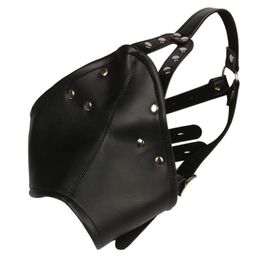 Ball Gag Mouth Bondage Plug Head PVC Leather Mask Muzzles Harness Fetish Sex Product Erotic Toys For Women1853853