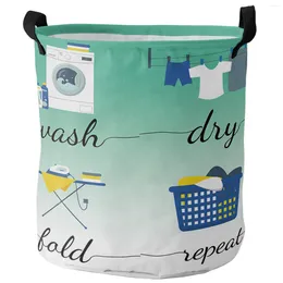 Laundry Bags Room Theme Gradient Foldable Basket Large Capacity Hamper Clothes Storage Organiser Kid Toy Bag