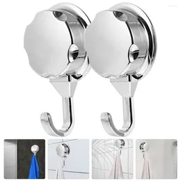 Hooks 2 Pcs Strong Suction Cup Hook Vacuum Hanging Towel Plastic Hanger Hangers Cups Shower Wall Bathroom