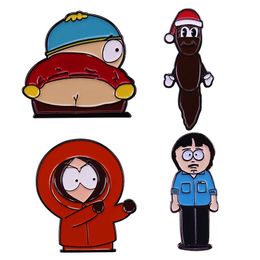 4 colors south park characters enamel pin childhood game movie film quotes brooch badge Cute Anime Movies Games Hard Enamel Pins