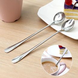 Coffee Scoops Stainless Steel Spoon Creative Long Handle Teaspoon Dessert Snack Scoop Tableware Ice Cream Mini Spoons Kitchen Tools