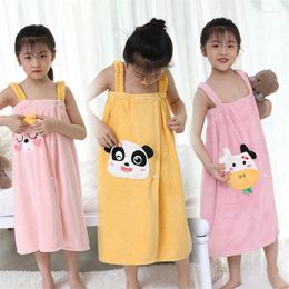 Towel Bath Towels Girls Wearable Fast Drying Flower Cartoon Beach Bathrobes Bathroom Robes Dress House Wear Clothes