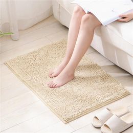 Bath Mats 50 80cm Bathroom Carpet Chenille Long Hair Non-Slip Floor Mat Door Washing Basin