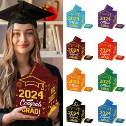 Party Favor Foldable Cardboard Graduation Card Box With 30 Cards For Decorations Season Birthday 3