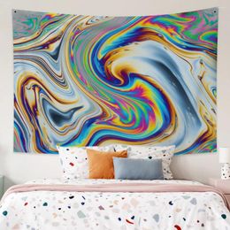Tapestries 3D Colorful Marble Pattern Printed Tapestry Nordic Bedroom Living Room Deco Hippie Wall Hanging