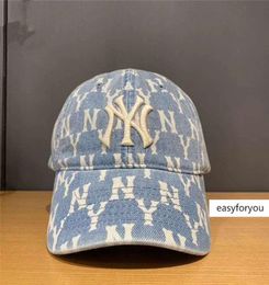 South Korea NY baseball cap full print stereo embroidery Yankees sunscreen fashion allmatch couple hat7231338