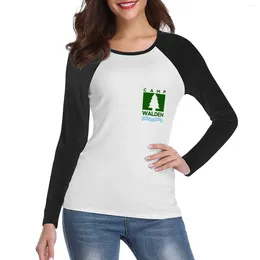 Women's Polos Camp Walden Long Sleeve T-Shirt Funny T Shirt Plus Size Shirts Top Women