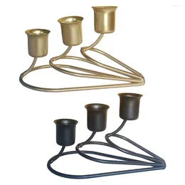 Candle Holders Retro Holder Pillar Candelabra Iron Decorative Metal Craft Home Decor Candlestick For Living Room Dinner Party