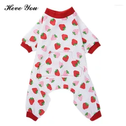 Dog Apparel Heve You 2024 Pet Jumpsuit Large Dogs Cotton Sleeping Pajamas Costume Coat Puppy Chihuahua Clothes Cat Clothing XS-XL