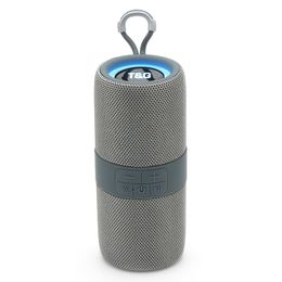New Fabric Wireless Bluetooth Speaker LED Portable TWS Interconnected Audio Card Gift Speaker