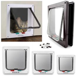 Cat Carriers Lockable Flap Door Kitten Dog Pet Lock Suitable For Any Wall Or Security Animal Small Gate Supplies