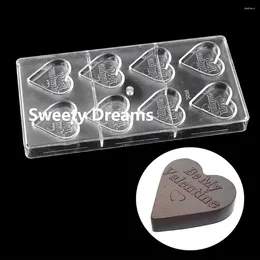 Baking Tools Love Heart Shape Chocolate Mold For Pastry Bonbon Polycarbonate Candy Mould Confectionery Tool Bakery