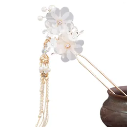 Hair Clips Woman Elegant Vintage Hairpin Flower Bun Holder Tassel Making Accessories For Women Girls And Hairdressing Salon