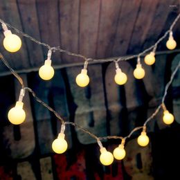 Strings 3M 20LED Ball String Lights Battery Operated Outdoor Fairy Garland Light For Wedding Garden Holiday Party Christmas Decoration