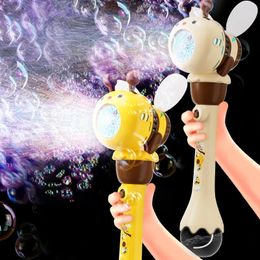 Children Hand-Held Automatic Bubble Machine party games12hole fully automatic luminousSummer Outdoor Toys for Birthday Gifts 240513