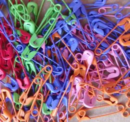 1000 pcs Colourful steel safety pin for Jewellery charms hang tags DIY craft in 23mm long3192174