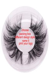 60 design 3D MINK hair nutural handcraft false eyelashes 1 pair in no logo hard plastic case factory compare quality sell3919544