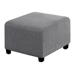Chair Covers Home Office Elastic Ottoman Slipcover Bedroom Stretchable Polyester Footstool Cover Protector Furniture Accessory