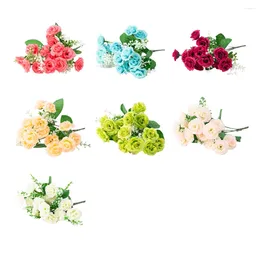 Decorative Flowers 4X Artificial Flower Faux Plant Home Decal Fake Wedding Decor