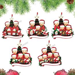 Decorative Figurines Christmas Pendant DIY Personal Family Decorations For Home 2024 Navidad Tree Hanging Ornament Year